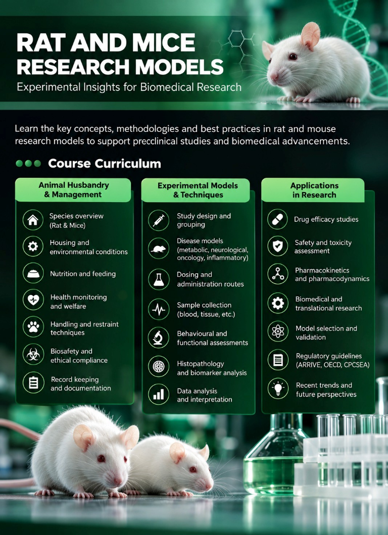 Rat and Mice Research Models course curriculum poster
