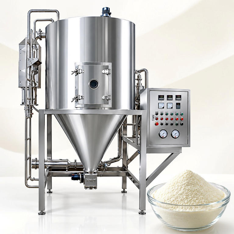 Stainless steel spray dryer equipment with collected powder